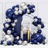 Navy Blue Balloons Garland Bule Silver Balloon Arch Kit Baby Shower Graduation Wedding Anniversary Kid Birthday Party Decoration