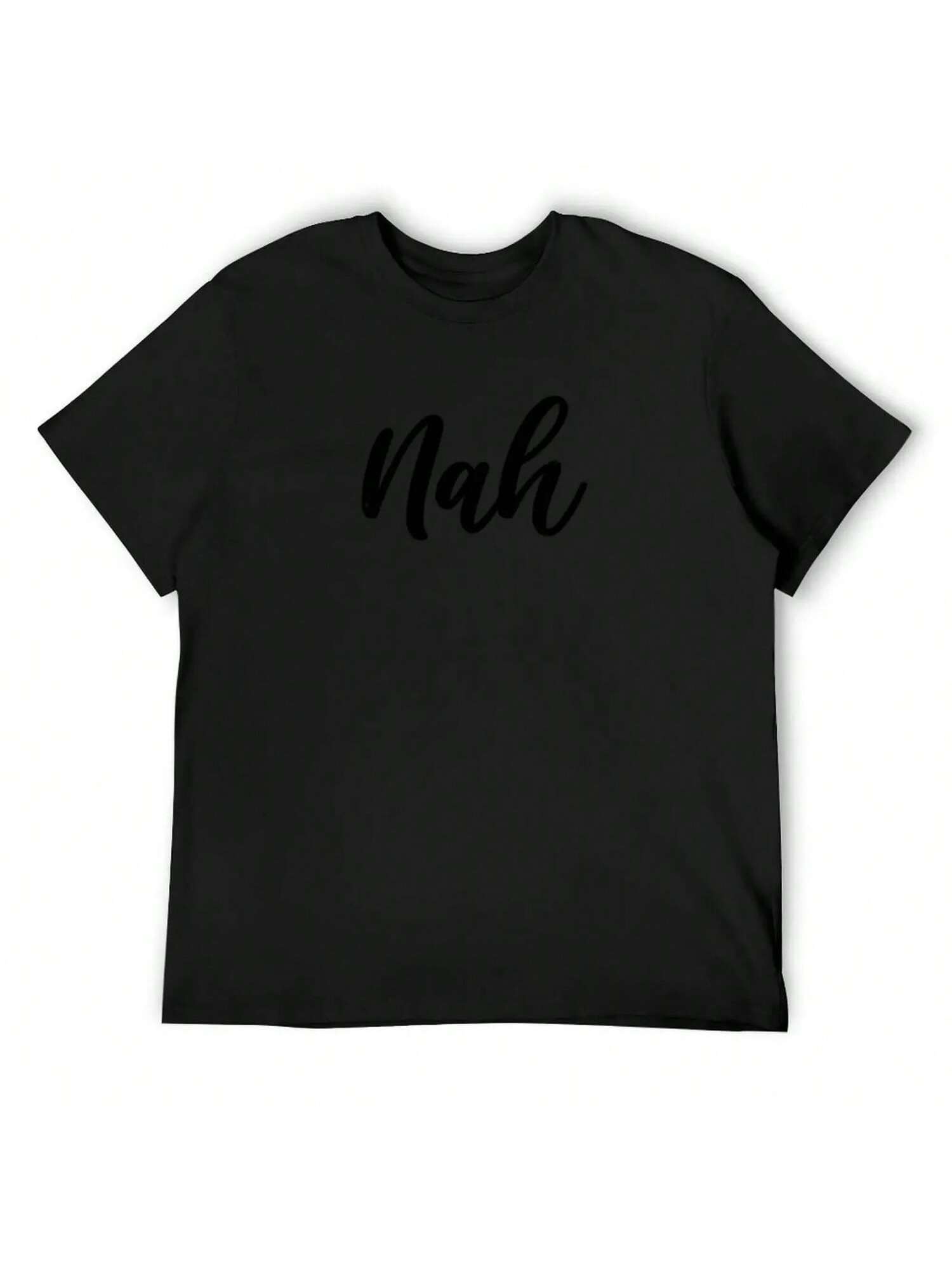 

Саркастическая надпись, Да ну Футболка Базовая футболка Оверсайз Анималистичный принт для мальчиков Дизайнерские рубашки Мужские футболки Высокое качество XXXXXL чёрный