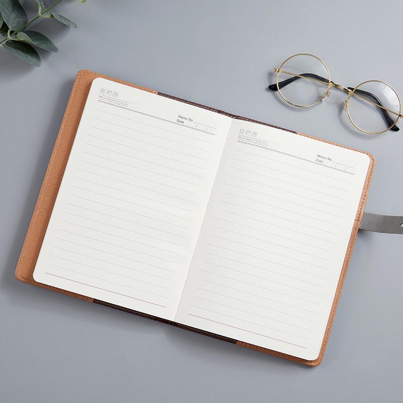 (Free Logo Engraving) A5 Thickened Business Hard Notebook, Notepad, Student Diary, Buckle Meeting Minutes, with Card Slot