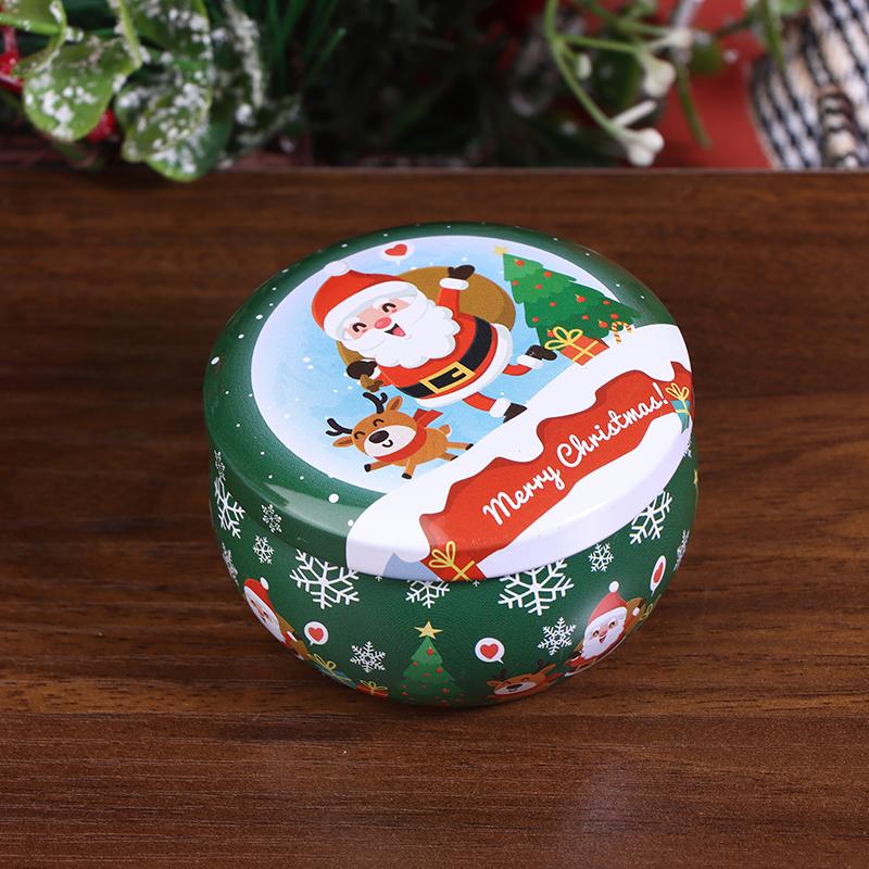 Christmas Tinplate Jars Coffee Tea Spice Candy Jewelry Storage Case Candle Making Containers Decorations Box Party Gift Jars