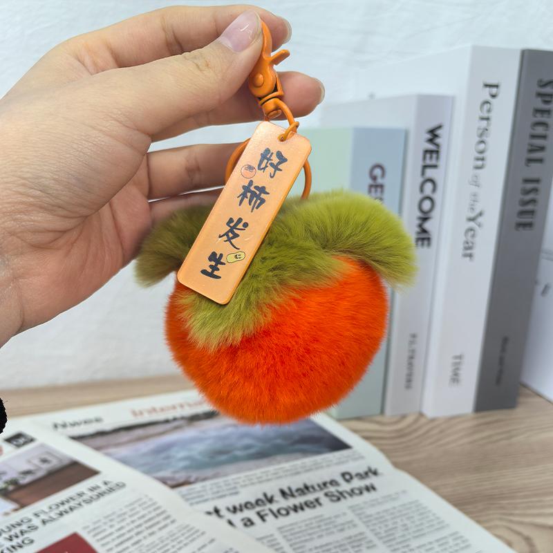 ZIRUNKING Soft Plush Ball Key Chain Rex Rabbit Fur Car PomPom Pendant Keyring pompom Bag Pendant