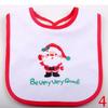 1 Stück Baby Weihnachts Lätzchen Xmas Abendessen Lätzchen Cartoon Weihnachtsmann Bestickt Speicheltuch