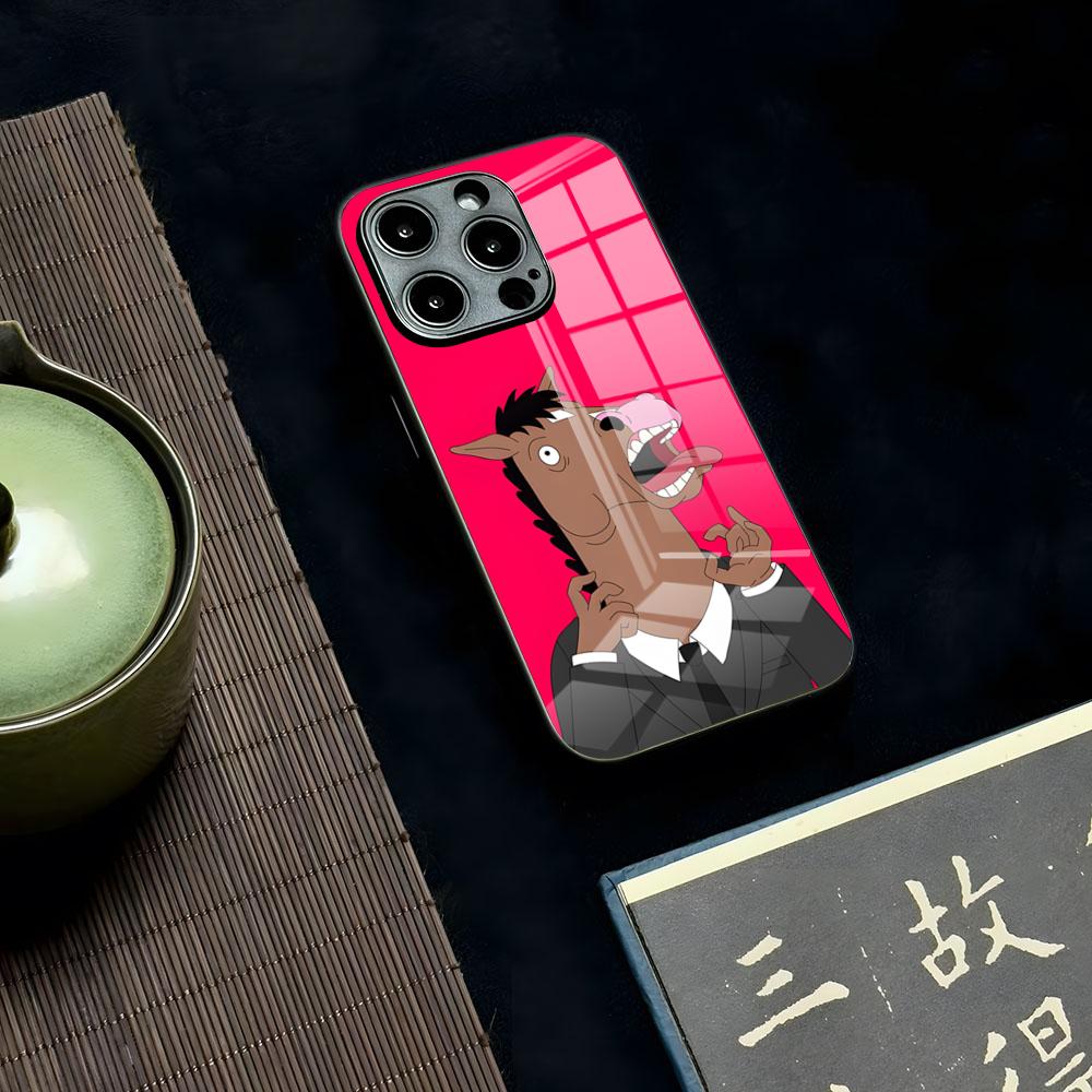 Cartoon B-boJack Horsemans Phone Case For Iphone 16 15 13 12 14 11 Pro Max Mini X Xr Xs 8 7 Puls 6 Glass Transparent Luxury Coqu