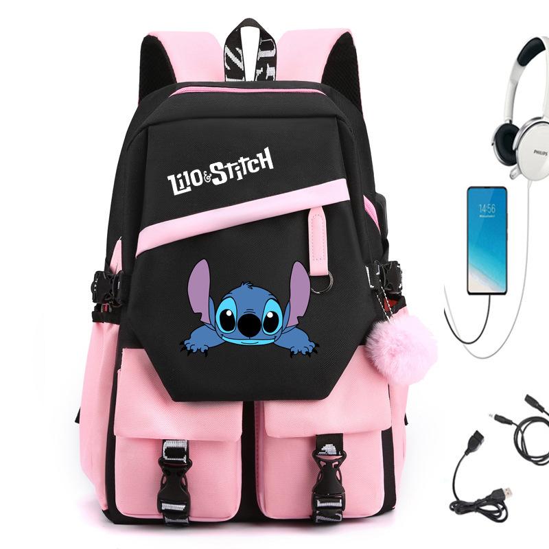 Primary School Junior High School Schoolbag Male And Female Students Double Backpack Rechargeable Backpack