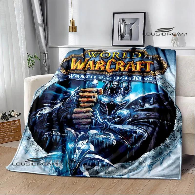 Game World of Warcraft Printed Blanket Kids Warm Blanket Flannel Soft and Comfortable Blanket Home travel blanket birthday gift