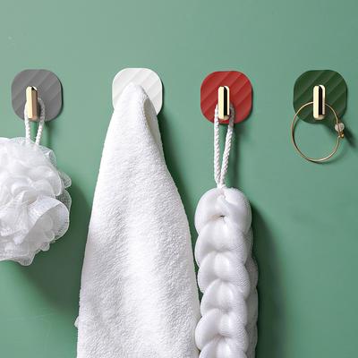 4 Pièces Crochets Sans Perçage Crochets Adhésifs Visqueux Puissants Porte Mur Salle de Bain Cuisine Clé Crochets à Manteau Visqueux Sans Trace