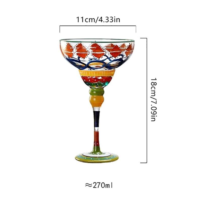 

Ручная работа, красочные бокалы для маргариты, изысканная бессвинцовая коктейльная посуда для свадебной вечеринки, уникальный кубок для напитков 3