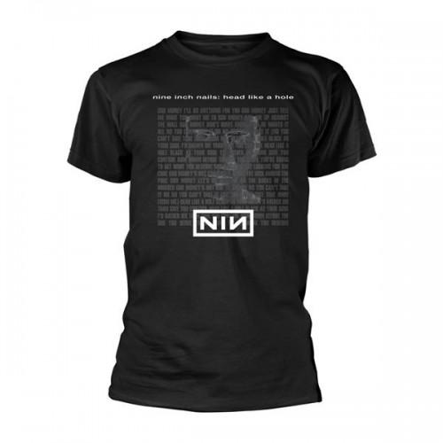 T-shirt Head Like A Hole unisex per adulti di Nine Inch Nails L nero