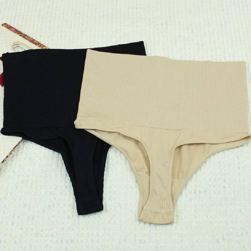 Seamless High Waist Body Shaping Thong Comfortable Nylon Fabric Tummy Control Panties