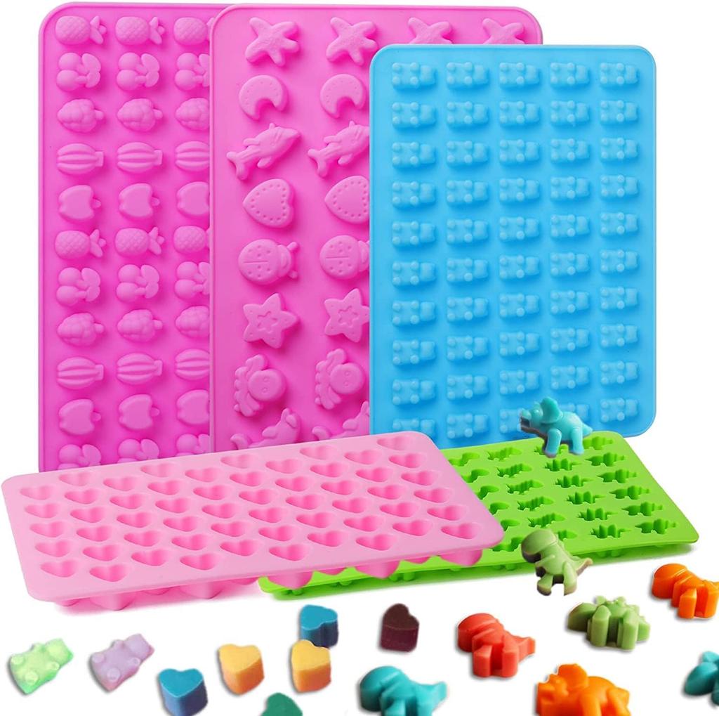 1pcs Fruits  Dinosaurs  Gummy Bears Shapes Candy Mini Silicone Mould  Soft Jelly Moulds  Candy Baking Moulds Non-Stick Food Mou