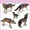 Realistisches PVC-Waldwolf-Modell für Kinder, Lernspielzeug mit Heul- und Jagd-Design