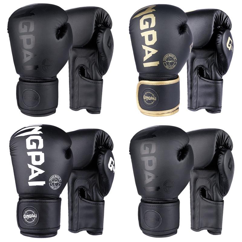10-14 Oz Adult Kick Boxing Gloves PU Leather Muay Thai MMA Sanda Training Equipment For Men Women Free Fight