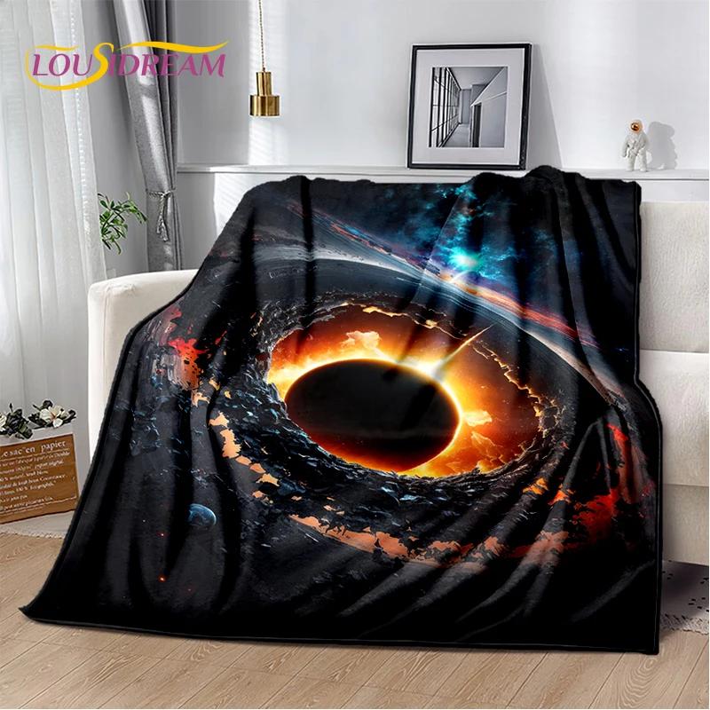 Universe Space Stars Black Hole Galaxy Earth Milky Way Soft Blanket,Soft Throw Blanket for Home Bedroom Bed Sofa Cover Kid Gift