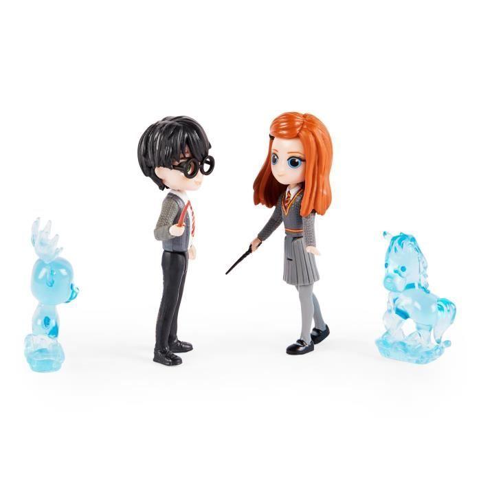 Coffret 2 figurines Harry Potter &amp; Ginny Weasley + 2 figurines Patronus - SPIN MASTER