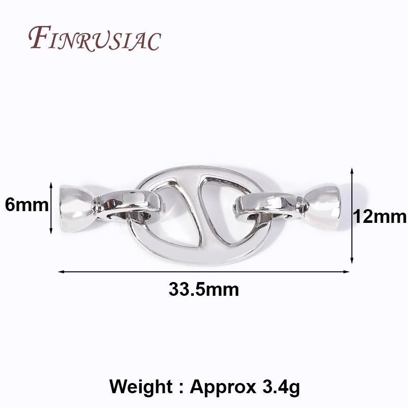 18K Gold Plated Brass Metal Connector Lock For Jewelry Making,Beads End Caps Clasps Fastener DIY Pearl Jewelry Fittings