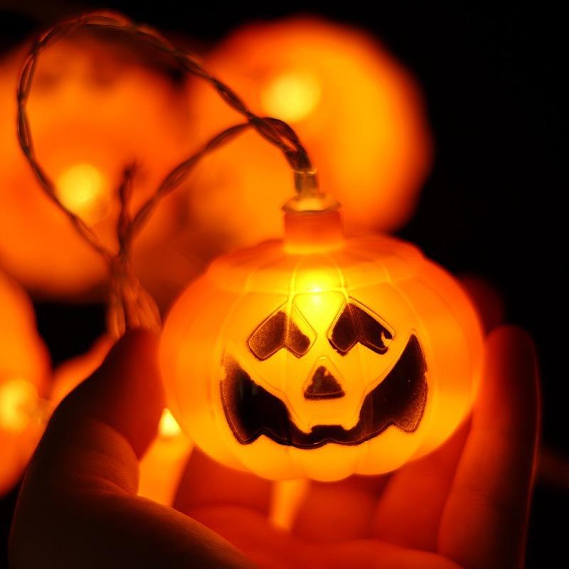 150cm 10LED Halloween LED String Light Portable Pumpkin Ghost Skull Light Home Bar Halloween Party Decoration Supplies Atmosphere Light