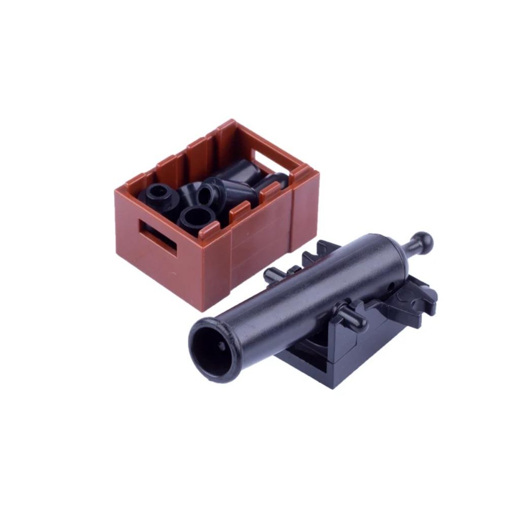 MOC Military Building Blocks Figure Napoleon Wars Soldier Accessories Weapon Cannon Sandbag Army Pirate Mini Brick gift X003 DIY