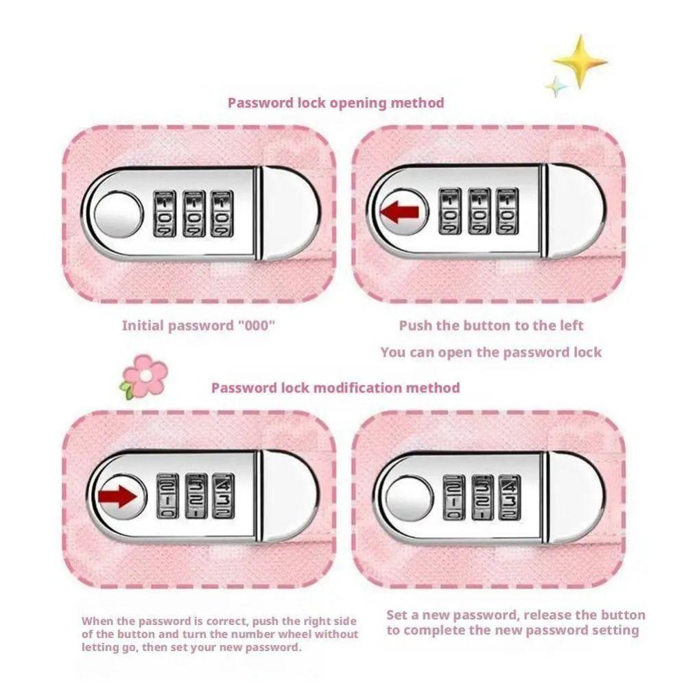 Password Lock Savings Wallet Notebook Waterproof Design Budget Planner Pockets Girls Use