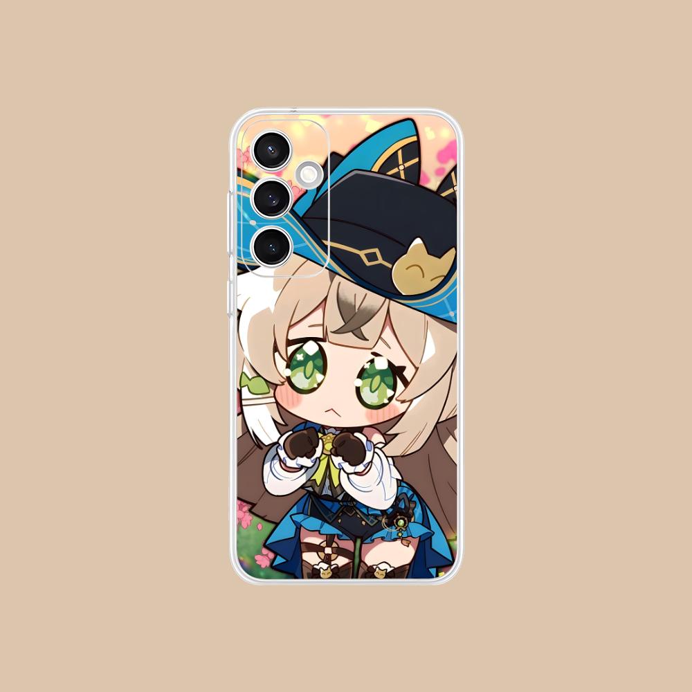 Game GI Kirara Mobile Phone Case for Samsung Galaxy S25 S24 S23 S22 S21Plus FE Ultra Clear Colorful Cover Pretty Cellphones
