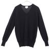 23ku Cashmere 100% Long Sleeve V Neck Sweater 38 Black Knit Women Used