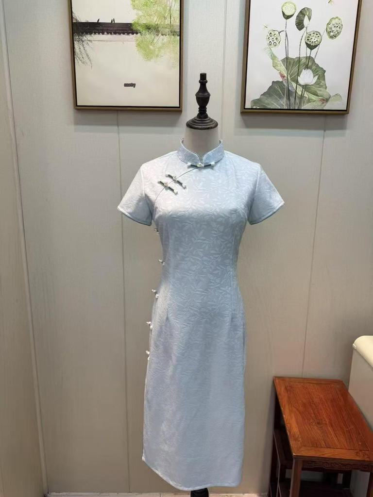 Bei Zhi Yun Yellow Retro Short-Sleeved Qipao - 2025 Spring/Summer Collection