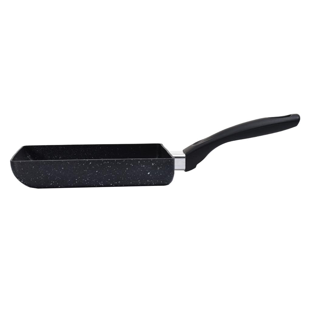 Mini Frying Pan Black Household Portable Japanese Style Egg Frying Pan Rectangular Mini Omelet Pan
