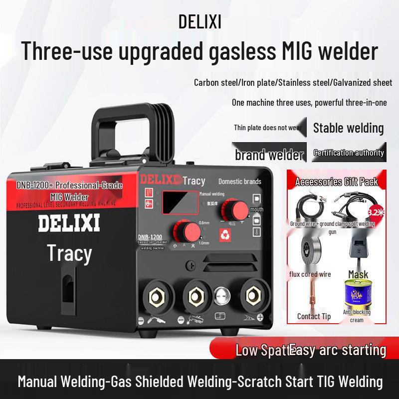 Delixi Multifunctional Gasless MIG & TIG Welder for Industrial and Household Use