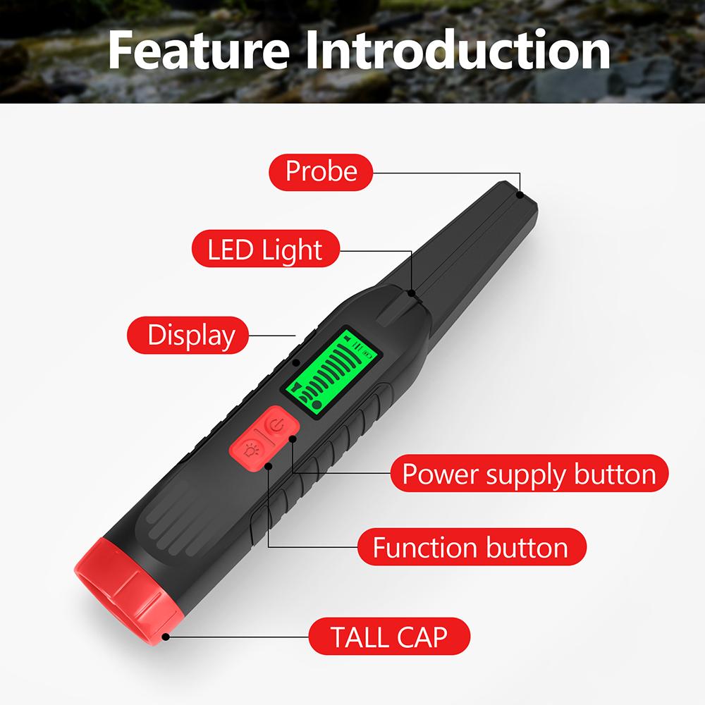 2025 New Handheld Metal Detector Pinpointing For Treasure Search Metal Coin Gold Waterproof Positioning Rod Detecting