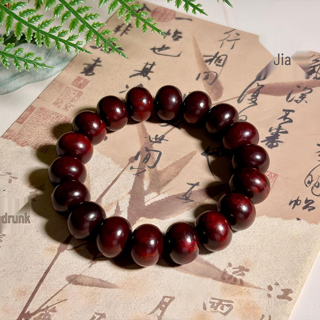 Chinese Abacus Prayer Beads Bracelet: Natural Green Sandalwood, Red Sandalwood, Agarwood