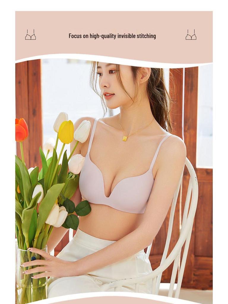 Seamless Red Underwire Bra with Soft Support & Lift