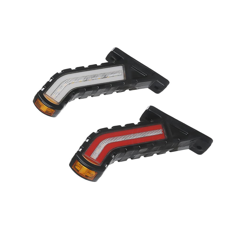2Pcs LED Side Marker Lights Flowing Turn Signals Lamp Universal For Cars SUV Vans Lorry Rvs Bus Boat Trailer Truck Pickup 24V