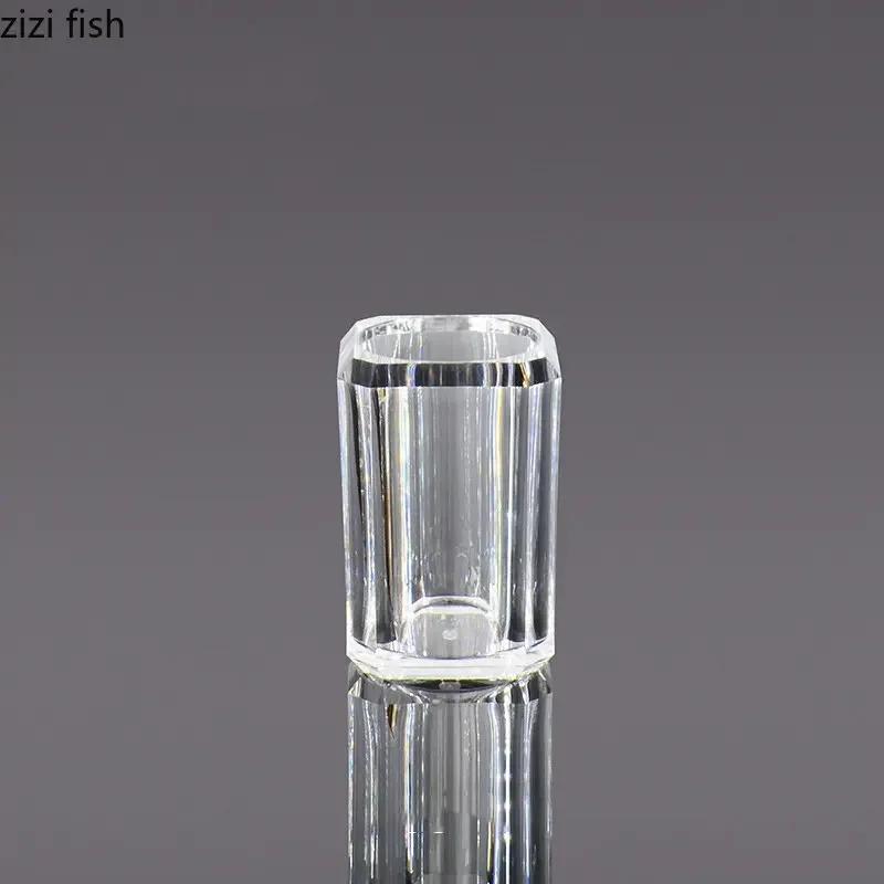 Acrylic Transparent Lotion Bottle Bathroom Accessories Hand Sanitizer Bottle Soap Box Mouthwash Cup Toothbrush Cup Home Products