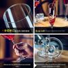 Slanted Burgundy Red Wine Glass Set