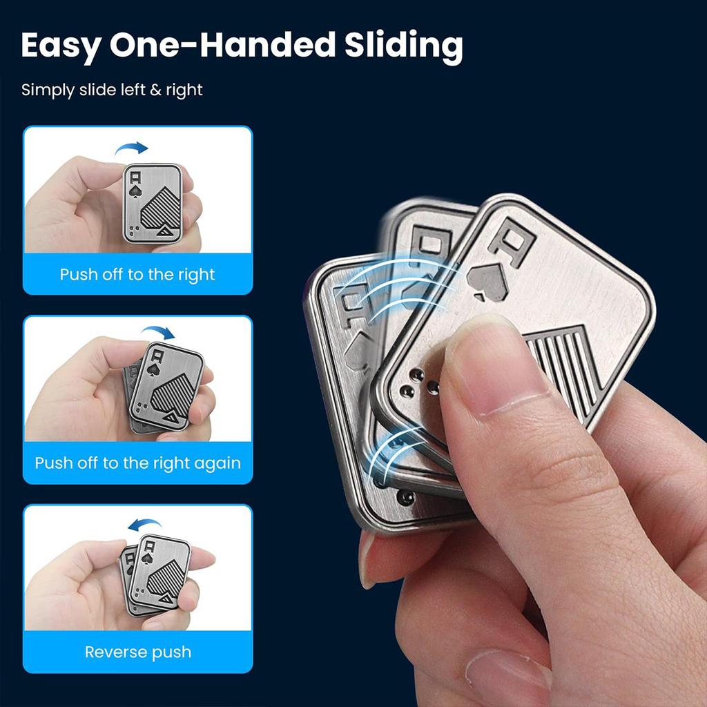 Sliding Cover Push Card Micro Creative Fingertip Gyroscope, with Diverse Shapes, EDC Stress-relieving Offi Desktop Toys