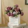 Künstliche Blume Heimzimmer Dekoration Zubehör Hochzeit Scrapbook Pfingstrose Süßigkeiten Geschenkbox Arrangement Festival Seidenrosen Strauß