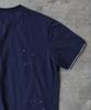SLOWACID Layered Painting Short Sleeve T-Shirt [Navy]