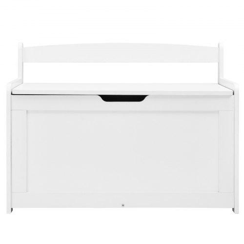 VEVOR Wooden Toy Chest for Kids, Toddler Toy Storage Box with Flip-Top Lid and Safety Hinge