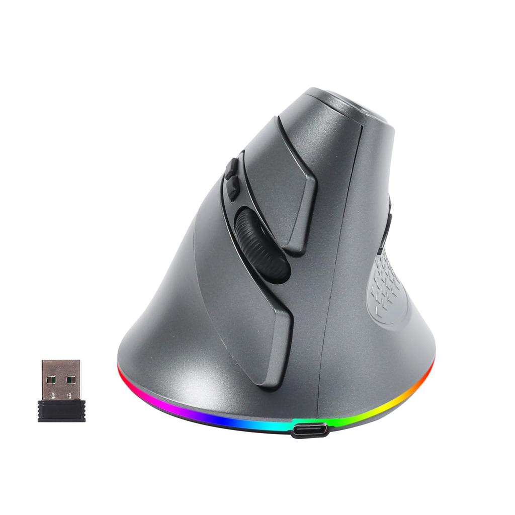 Vertical Bluetooth USB Large USB 7 3200 Cursor RGB Ergonomic Compatible with Mac Windows 8 and and Android Tablets Mouse, 5.1, Wireless, 3-Mode,