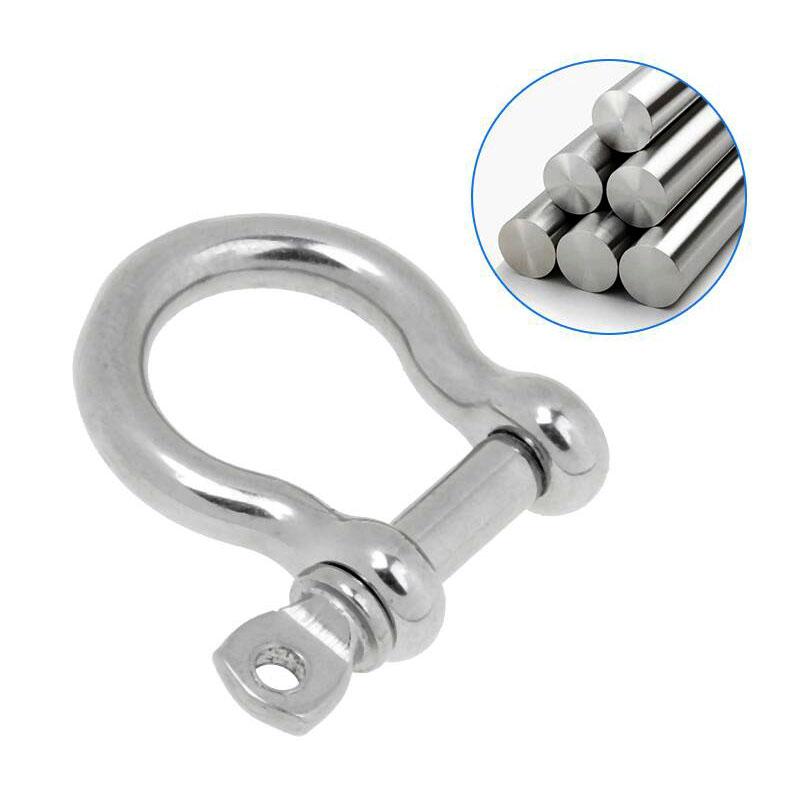 2Pcs Boat 304 Stainless Steel 4mm Ring Bow Anchor Shackle Chain Rigging Captive Pin For Yacht/Canoe/Speedboat Accessories