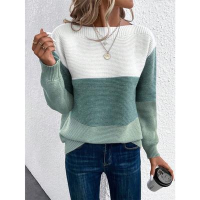 Women's Fashion Casual Spring Autumn Solid Color Print Long Sleeve O-Neck Blouses & Shirts