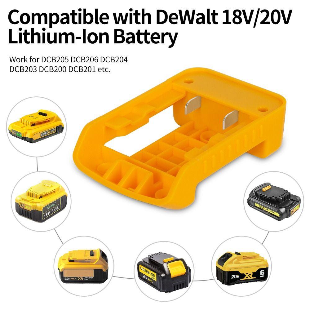 20V Input Battery Adapter Converter USB C Output USB A Output Dual Output Power Adapter for DeWalt 18V‑20V Lithium‑ion Battery
