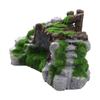 Resin Fish Tank Ornaments Moss Rockery Shape Bridge Ornament Aquarium Rockery  Desktop