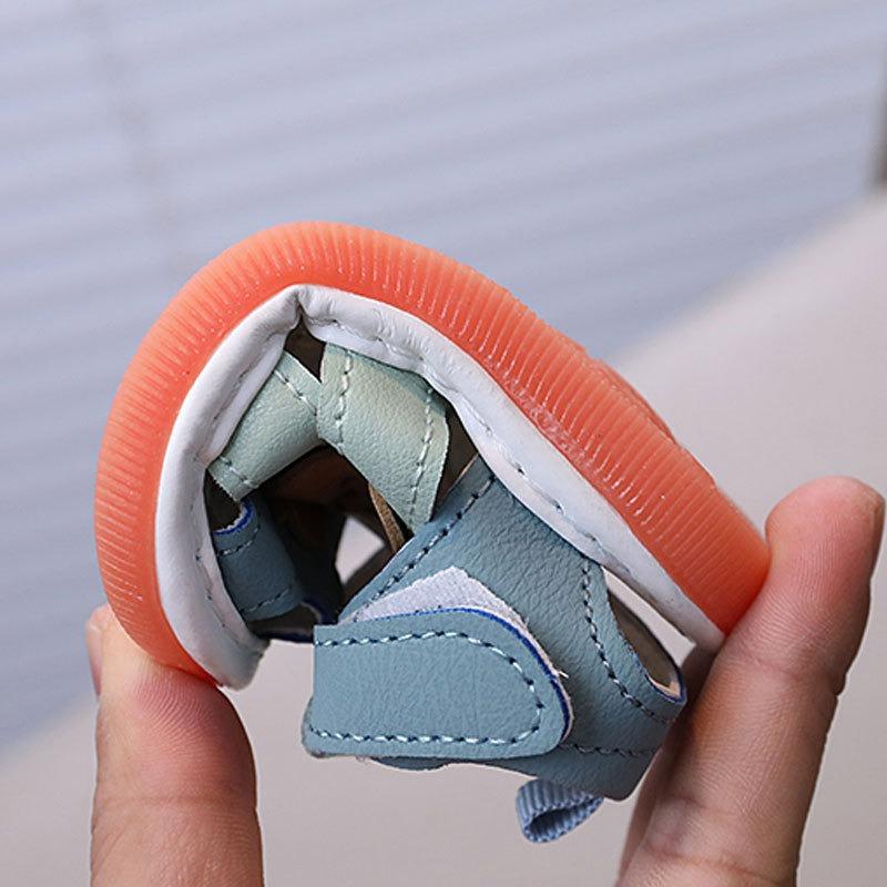 Summer Shoes for Boys and Girls 1-2 Years Old, Infant Squeaky Shoes with Sound, Soft-Soled Walking Sandals.