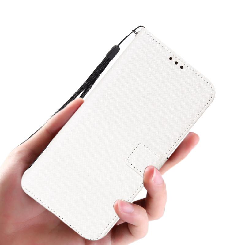 For Samsung Galaxy A07 / A07S / A08 / A18 Case Diamond Pattern Card Slot Soft Silicone External Leather Support Function Flip Cover Attraction Closure