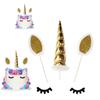 38 PCS Unicorn Cake Topper, Unicorn Flower Cake Happy Birthday Decorations for Boys Girls Birthday Party Baby Shower Supplies