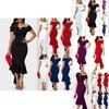 Elegant 2023 Autumn Fashion Women's V Neck Off Shoulder Short Sleeve A Line Dress