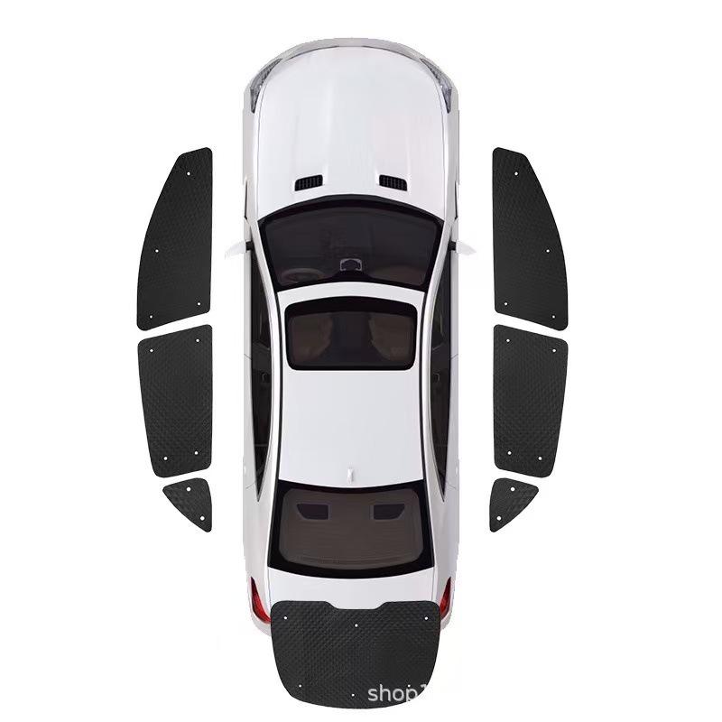 

Car Sunshade Suction Cup Full Blackout Curtains for Specific Models - Heat Insulation & Sun Protection Side Window Shade Front windshield 1 piece срібний/чорний