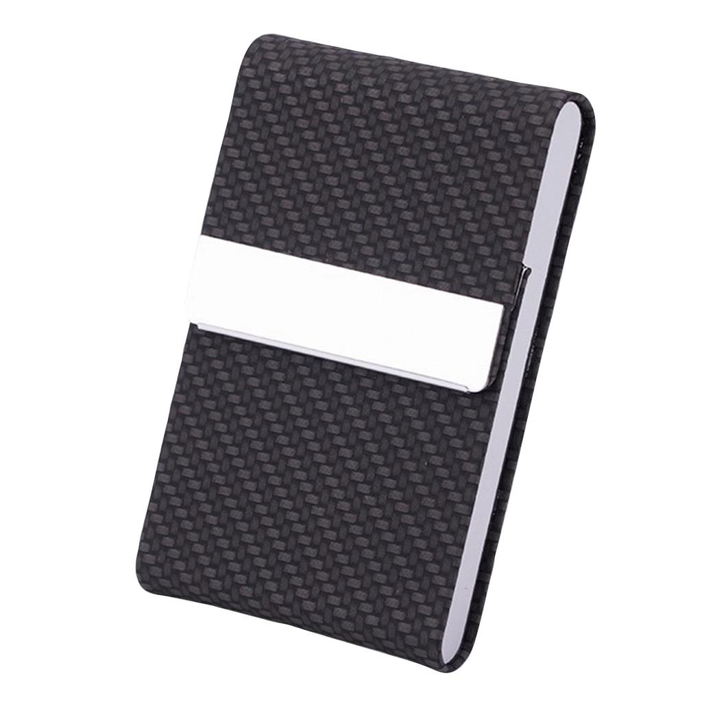 PU Woven Magnetic Business Card Holder – Sleek Card Organizer For Professionals, Portable Card Case