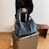 Schoolbag Fashion Denim One Shoulder Crossbody Handbag Large Capacity Korean Version Ins Casual Casual Trend Commuter Multi-compartment