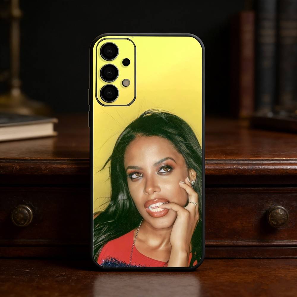

Singer A-AaliyahS hip pop Phone Case For Samsung S25,24,23,22,30,21,10,9,Ultra,Plus,Lite Soft Black Case Samsung S205G